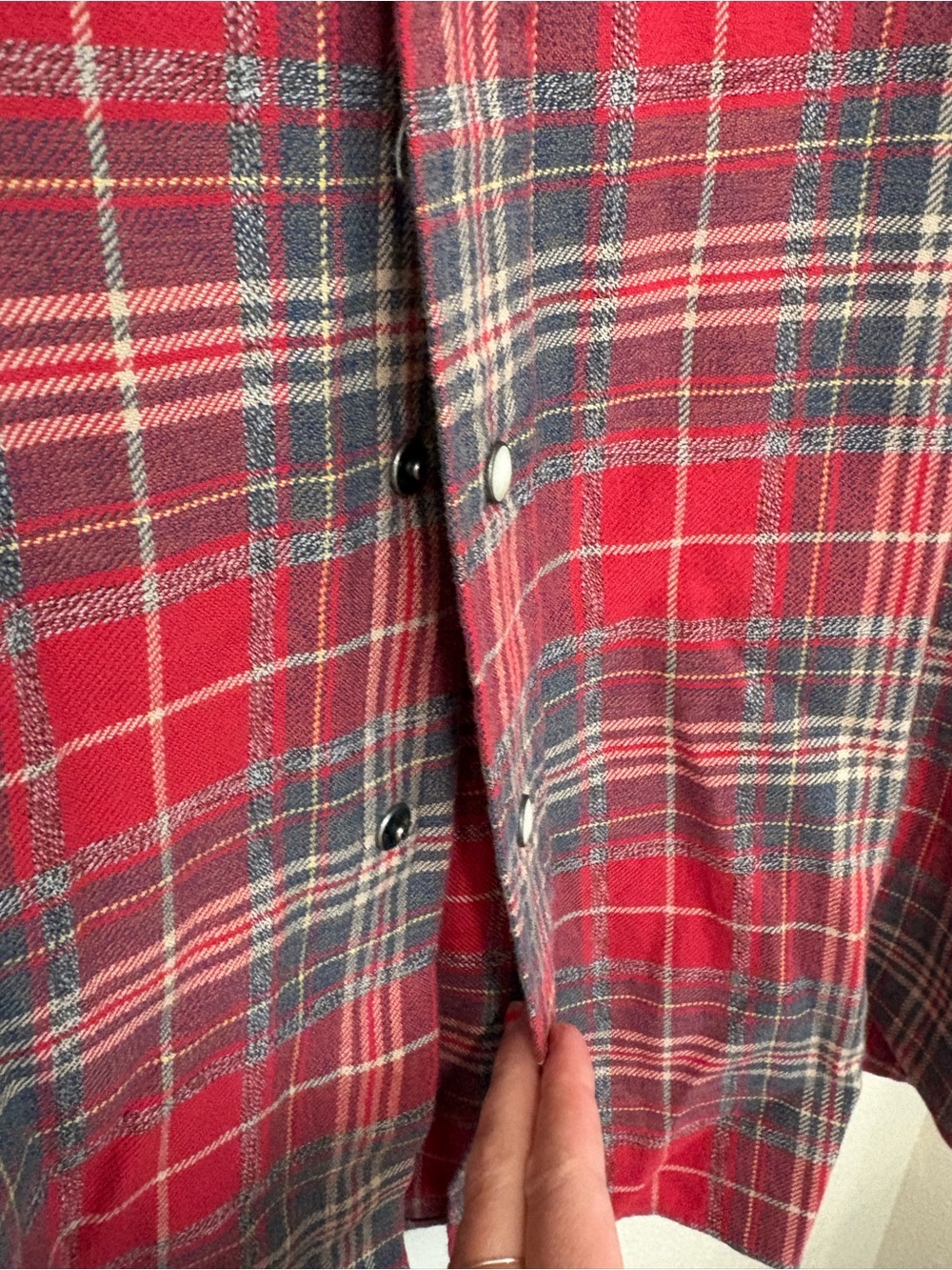 POLO RALPH LAUREN Western Red Plaid Flannel Pearl Snap Button Shirt Extra Large - Picture 4 of 6